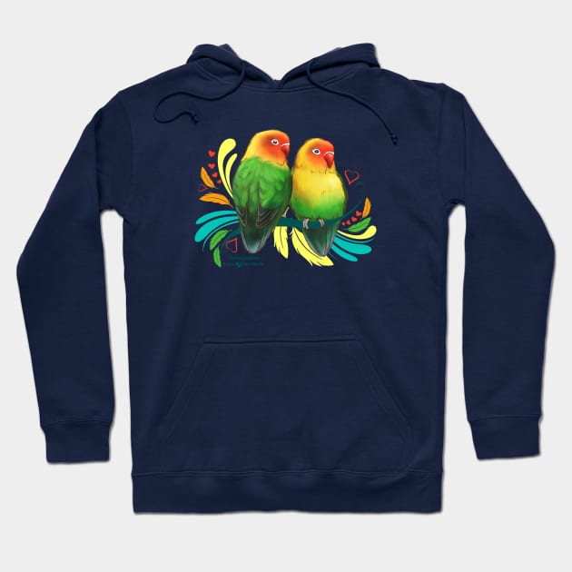 Fischer Lovebirds Hoodie by Sylvanmistart